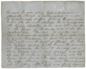 Abraham Lincoln Autograph Manuscript – His Famous "Bass-Ackwards" Story (ca. 1845–1850)