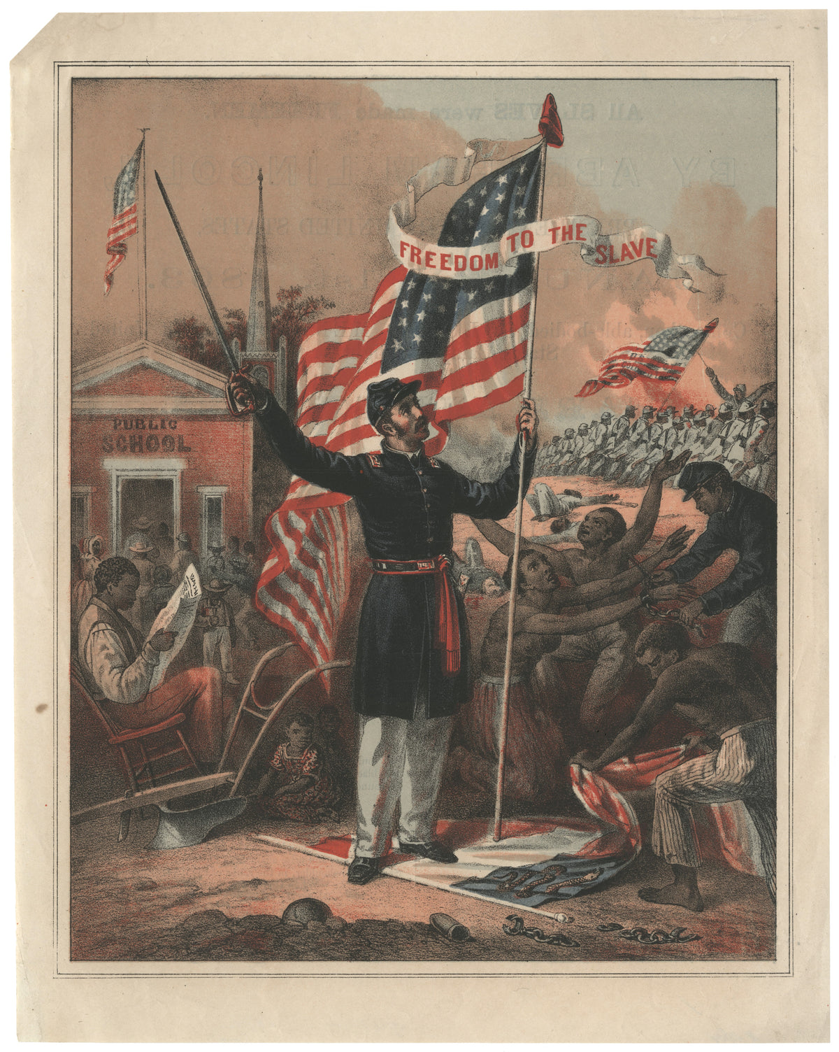 "Freedom to the Slave" – Rare Civil War Broadsheet Recruiting African Americans for the Union Army