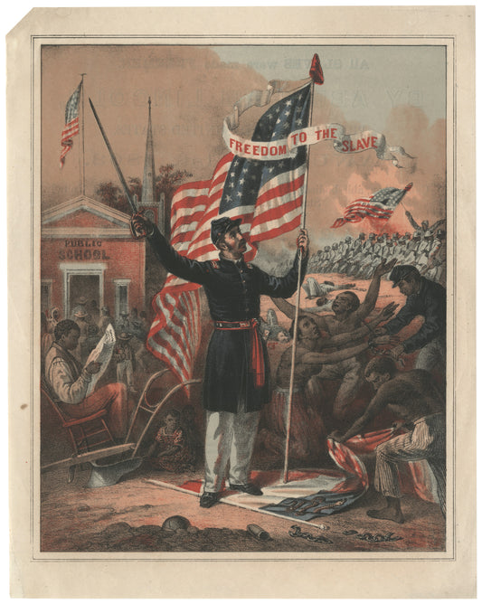 "Freedom to the Slave" – Rare Civil War Broadsheet Recruiting African Americans for the Union Army